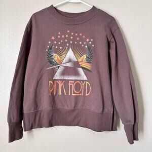Pink Floyd Band Tour Retro Sweater Womens SMALL Brown Sweatshirt Pullover
